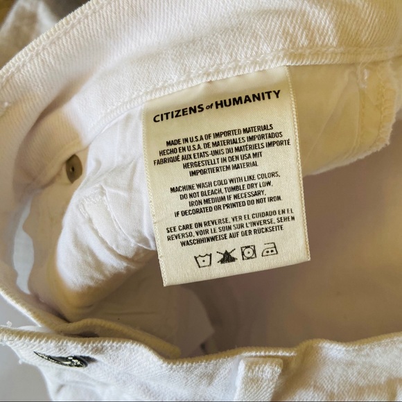 Citizens of Humanity White Jean Shorts Size 26 - Picture 7 of 8